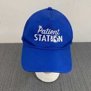 The Patient Station Baseball Hat Unisex Adjustable Blue White Strapback Port &Co